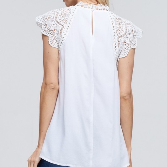 Last 3! White Lace Blouse - Picture 2 of 6